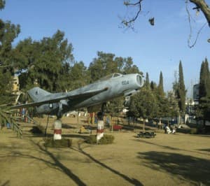 Aircraft display in a Westridge local attraction park
